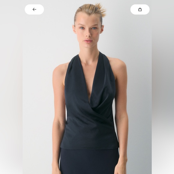 Aritzia Tops - Aritzia Wilfred Martini Linen halter top